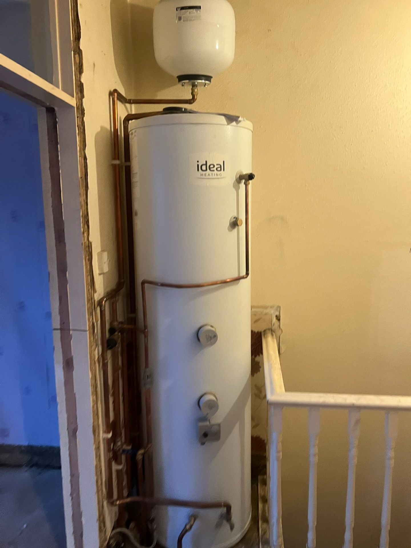 Unvented hot water cylinder installation, Essex